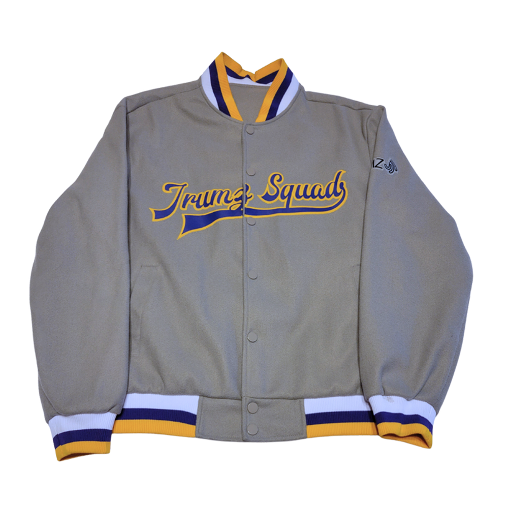 Gray Jrumz Squad Vintage Bomber Jacket