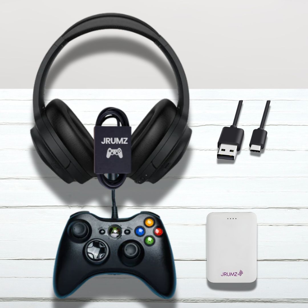 Gaming Headphones Bundle with GameLink, Power Bank, Extended Warranty and Holiday Gift (Remote Control Not Included)