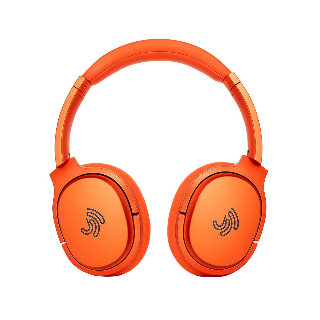 Clarity CL01 Noise Canceling Headphones with Travel Case- Red