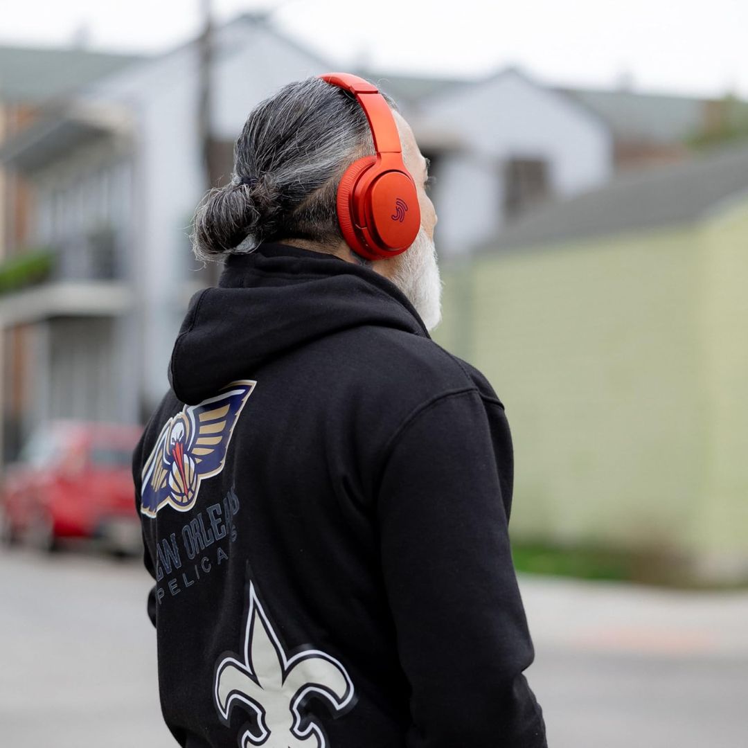 Clarity CL01 Noise Canceling Headphones with Travel Case- Red