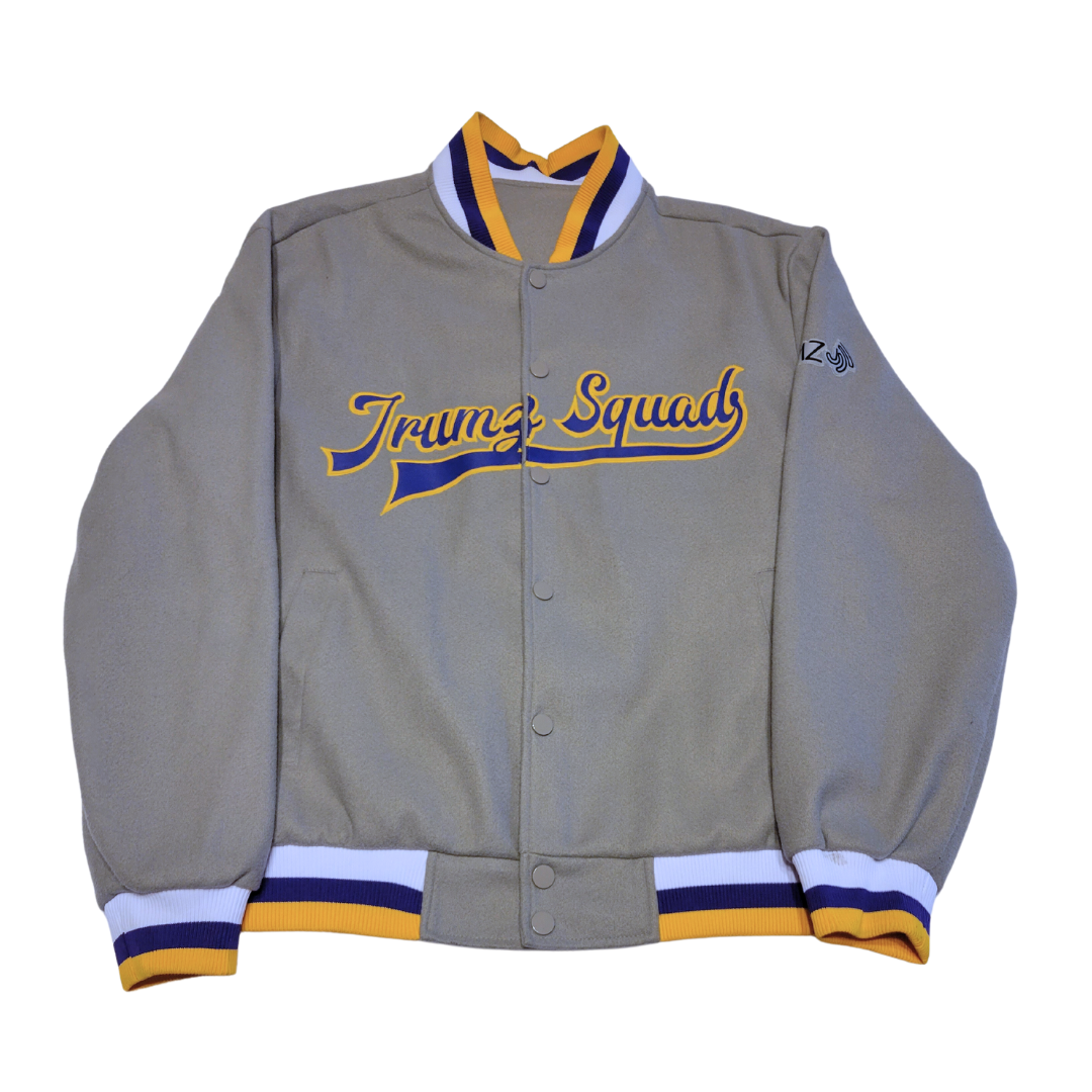 Gray Jrumz Squad Vintage Bomber Jacket