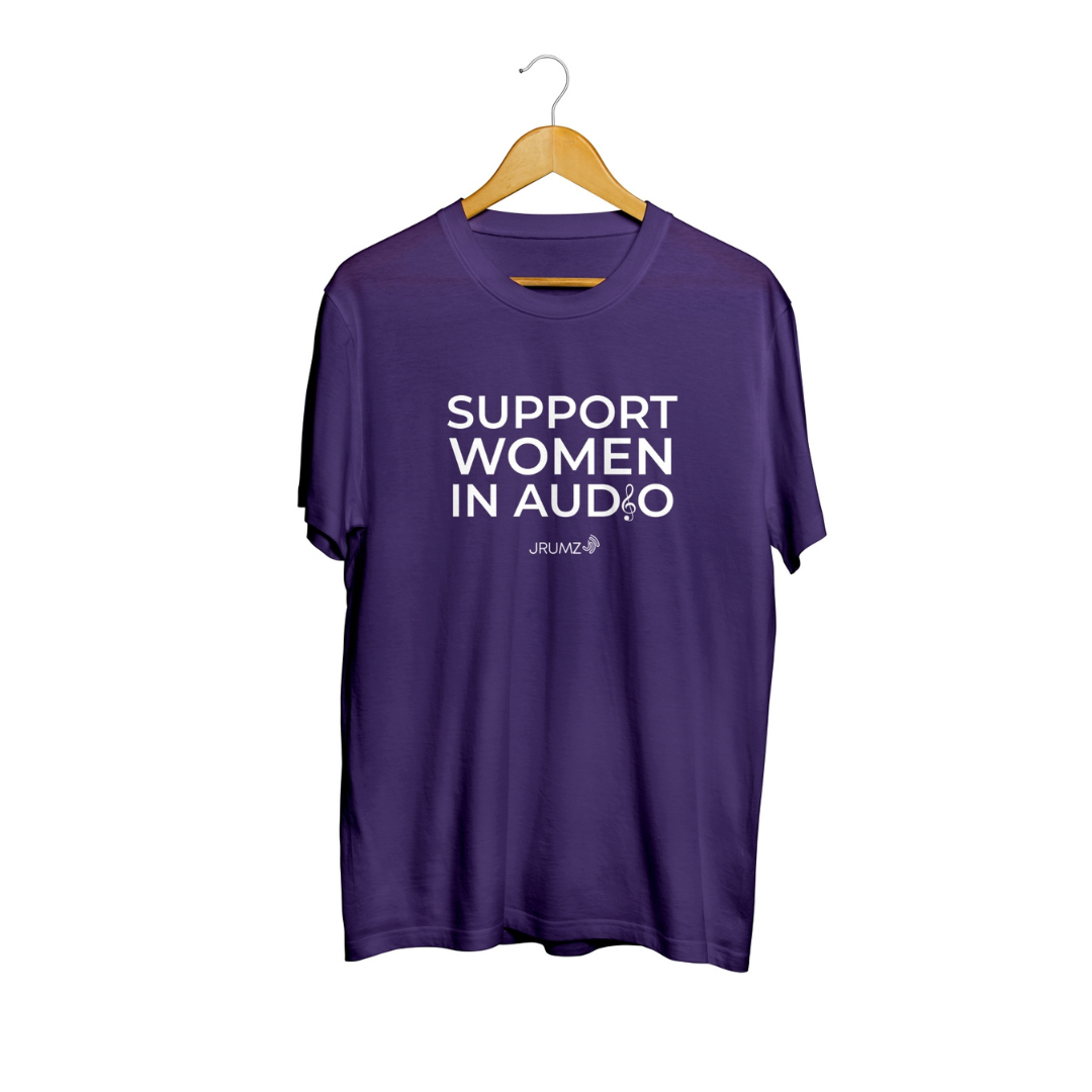 Purple Support Women in Audio Tee