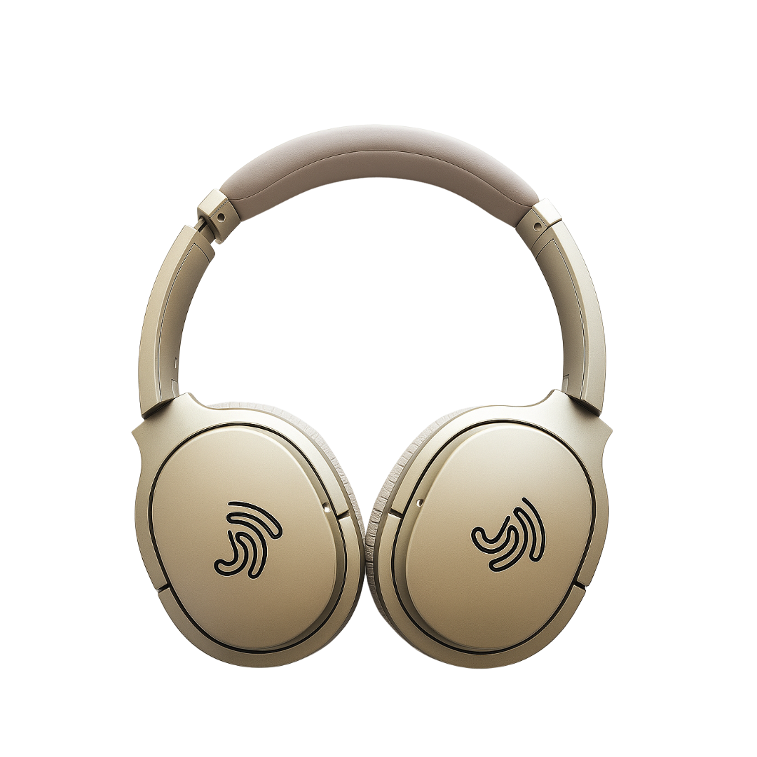 Clarity CL01 Noise Canceling Headphones with Travel Case- Gold