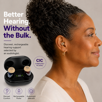 Audiologist-Selected CIC Rechargeable OTC Hearing Aids