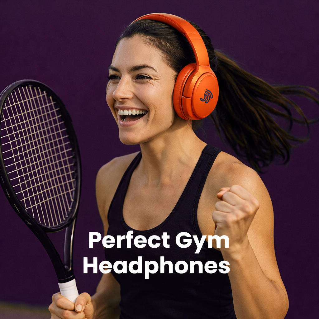 Clarity CL01 Noise Canceling Headphones with Travel Case- Red