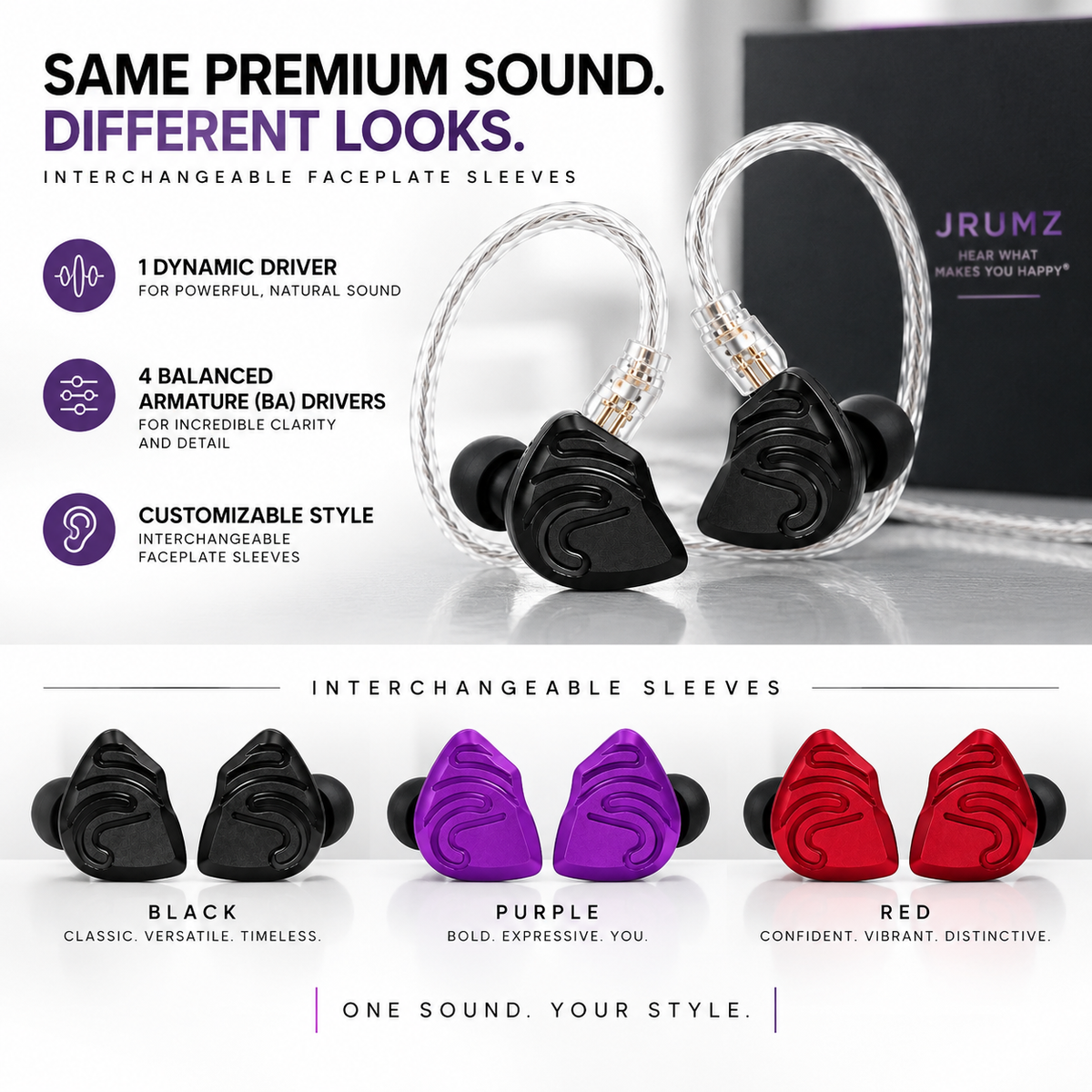 New Expression XP01: Wired Earbuds, In-Ear Monitors- PREORDER