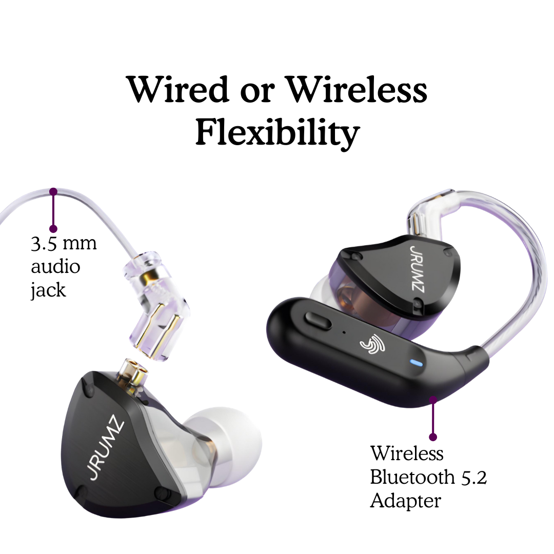 Jrumz Expression XP02: Wireless in-Ear Monitor Premium Earbuds