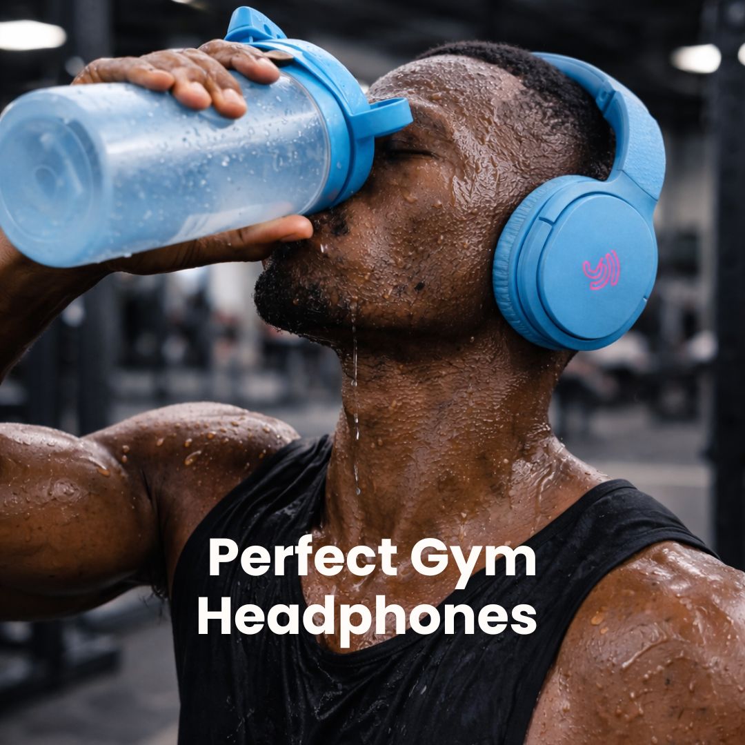 Clarity CL01 Noise Canceling Headphones with Travel Case- Blue